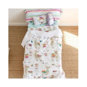 Set di copripiumino HappyFriday Moshi Moshi Cute Llamas Multicolore 2 Pezzi