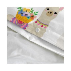 Set di copripiumino HappyFriday Moshi Moshi Cute Llamas Multicolore 2 Pezzi