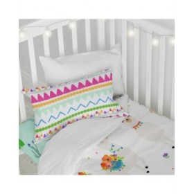 Set di copripiumino HappyFriday Moshi Moshi Cute Llamas Multicolore Culla Neonato 2 Pezzi