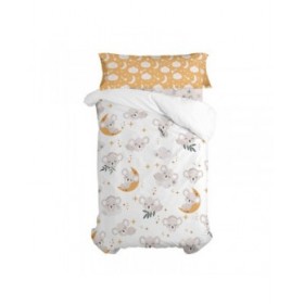 Set di copripiumino HappyFriday Moshi Moshi Baby Koala Multicolore Singolo 2 Pezzi