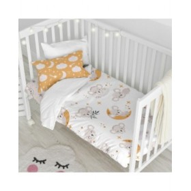 Set di copripiumino HappyFriday Moshi Moshi Baby Koala Multicolore Culla Neonato 2 Pezzi