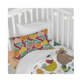 Set di copripiumino HappyFriday Moshi Moshi Harvestwood Multicolore Culla Neonato 2 Pezzi