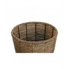 Set di vasi da fiori Home ESPRIT Marrone Fibra Tropicale 31 x 31 x 24 cm