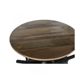 Tavolo aggiuntivo Home ESPRIT Marrone Nero Ferro Legno di mango 116 x 72 x 110 cm