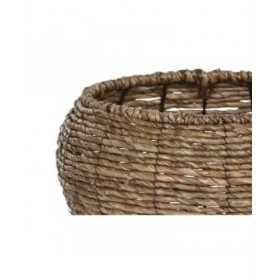Set di vasi da fiori Home ESPRIT Marrone Metallo Fibra 41 x 41 x 32 cm