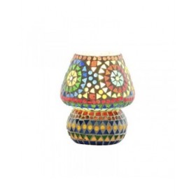 Lampada da tavolo Home ESPRIT Multicolore Alluminio Cristallo 220 V 13 x 13 x 17 cm (2 Unità)