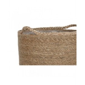 Set di Cestini Home ESPRIT Naturale Fibra naturale 37 x 37 x 41 cm (5 Pezzi)