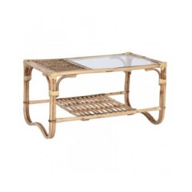 Tavolino da Caffè Home ESPRIT Naturale Bambù Rattan 76 x 46 x 40 cm
