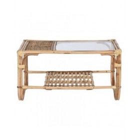 Tavolino da Caffè Home ESPRIT Naturale Bambù Rattan 76 x 46 x 40 cm