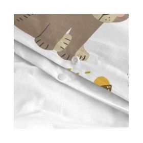 Set di copripiumino HappyFriday Moshi Moshi Harvestwood Multicolore Culla Neonato 2 Pezzi