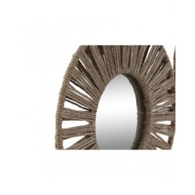 Set di Specchi Home ESPRIT Naturale Tropicale 20 x 1 x 20 cm (3 Pezzi)