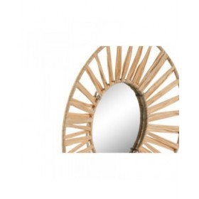 Set di Specchi Home ESPRIT Naturale Scandi 20 x 2 x 20 cm (3 Pezzi)