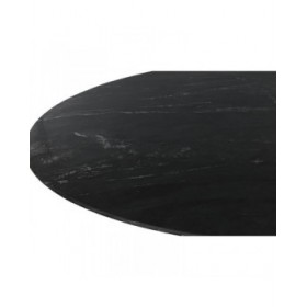 Tavolo da Pranzo Home ESPRIT Nero Dorato Ottone Marmo 200 x 110 x 76 cm