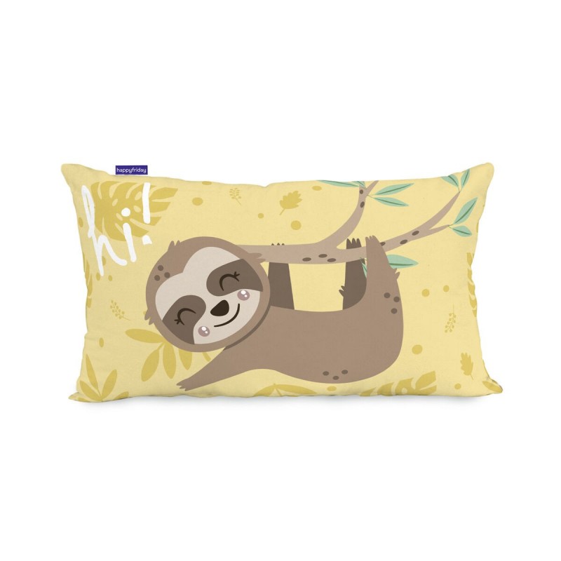 Fodera per cuscino HappyFriday Moshi Moshi Happy Sloth Multicolore 50 x 30 cm