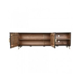 Mobile TV Home ESPRIT Nero Metallo Legno di mango 160 x 40 x 50 cm