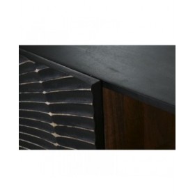 Mobile TV Home ESPRIT Nero Metallo Legno di mango 160 x 40 x 50 cm