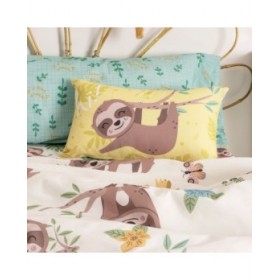Fodera per cuscino HappyFriday Moshi Moshi Happy Sloth Multicolore 50 x 30 cm