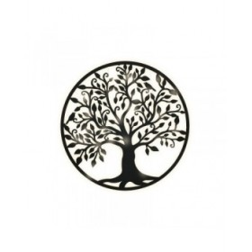 Decorazione da Parete Home ESPRIT Nero Albero Cottage 99 x 2 x 99 cm