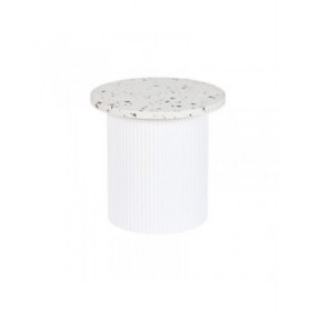 Tavolo aggiuntivo Home ESPRIT Bianco Legno MDF Terrazzo 40 x 40 x 37,5 cm