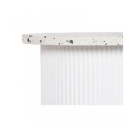 Tavolo aggiuntivo Home ESPRIT Bianco Legno MDF Terrazzo 40 x 40 x 37,5 cm