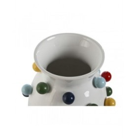 Vaso Home ESPRIT Bianco Multicolore Dolomite 20 x 20 x 20 cm