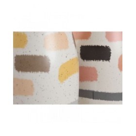 Vaso Home ESPRIT Multicolore Dolomite 17 x 17 x 35 cm (2 Unità)