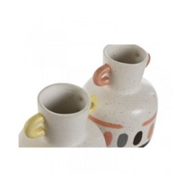 Vaso Home ESPRIT Multicolore Dolomite 16 x 16 x 22 cm (2 Unità)
