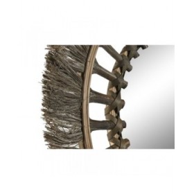 Specchio da parete Home ESPRIT Naturale Tropicale 60 x 2,5 x 60 cm