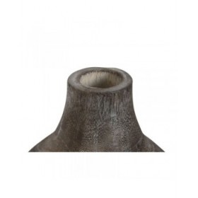 Vaso Home ESPRIT Grigio scuro Legno di paulownia Coloniale Finitura invecchiata 16 x 16 x 24 cm