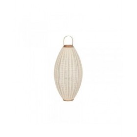 Portacandele Home ESPRIT Bianco Marrone Legno Cristallo 38 x 38 x 84 cm
