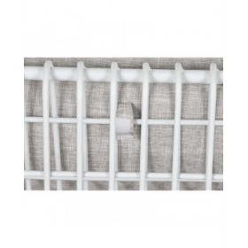 Divano Home ESPRIT Bianco Beige Metallo 180 x 66 x 66 cm
