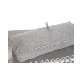 Divano Home ESPRIT Bianco Beige Metallo 180 x 66 x 66 cm