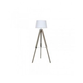 Lampada da Terra Home ESPRIT Bianco Marrone Legno 40 x 40 x 150 cm