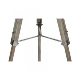 Lampada da Terra Home ESPRIT Bianco Marrone Legno 40 x 40 x 150 cm
