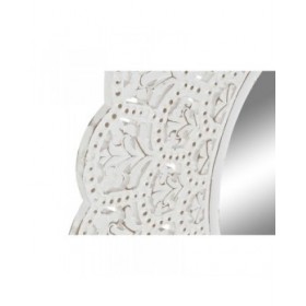 Specchio da parete Home ESPRIT Bianco Indiano Decapaggio 89 x 2 x 89 cm