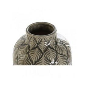 Vaso DKD Home Decor Verde Grigio Porcellana Orientale 16 x 16 x 40 cm (2 Unità)