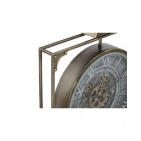 Orologio da Parete Home ESPRIT Nero Dorato Cristallo Ferro 60 x 9 x 80 cm