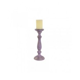 Candelabro Home ESPRIT Metallo Legno di mango Shabby Chic 12 x 12 x 34 cm