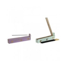 Bruciatore Home ESPRIT Legno Alluminio 24 x 4 x 6 cm (12 Pezzi) (6 Unità)