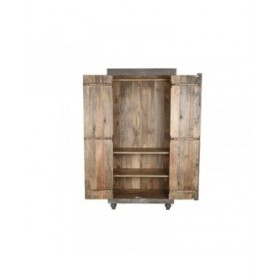 Armadio Home ESPRIT Marrone Chiaro Legno 85,5 x 47 x 180 cm