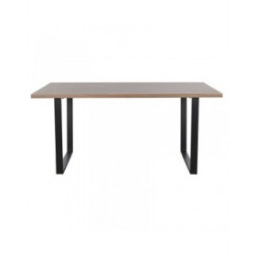Tavolo da Pranzo Home ESPRIT Marrone Nero Ferro Legno MDF 160 x 90 x 75 cm