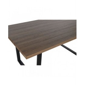 Tavolo da Pranzo Home ESPRIT Marrone Nero Ferro Legno MDF 160 x 90 x 75 cm