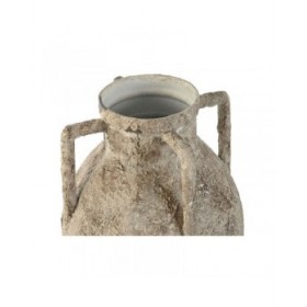 Vaso Home ESPRIT Bianco Metallo 21 x 21 x 37,5 cm