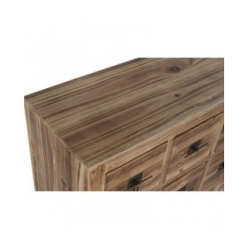 Cassettiera Home ESPRIT Nero Naturale Abete Legno MDF Orientale 63 x 27 x 101 cm