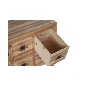 Mobile TV Home ESPRIT Nero Naturale Abete Legno MDF 130 x 24 x 51 cm