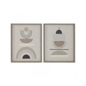 Tela Home ESPRIT Beige Moderno Scandinavo 40 x 4 x 50 cm (2 Unità)