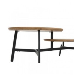 Tavolino da Caffè Home ESPRIT Nero Naturale 115 x 60 x 40,5 cm