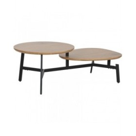 Tavolino da Caffè Home ESPRIT Nero Naturale 115 x 60 x 40,5 cm