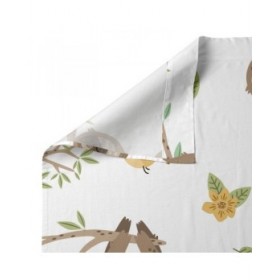 Set di Lenzuola HappyFriday Moshi Moshi Happy sloth Multicolore Culla Neonato 2 Pezzi