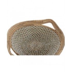 Centrotavola Home ESPRIT Bianco Marrone Chiaro Naturale Città 51 x 45 x 13 cm (2 Unità)